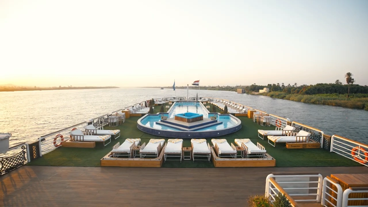 Sun deck of the Sonesta St. George I Nile Cruise Ship Nile cruise